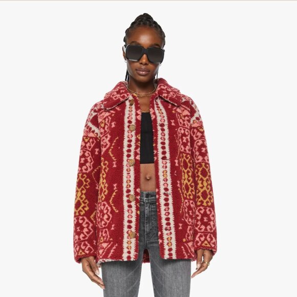 NWT MOTHER The Warm And Fuzzy Jacket (Snug As A Bug In A Rug) Size X-Small XS